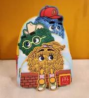 Loungefly McDonalds Fry Gang Fry Guys Fast Food Triple Pocket Mini Backpack NEW