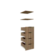 Lugna Cove 4 Drawer 2 Shelf Insert Kit - To Suit 450 x 580mm Cabinet shell