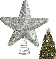 Christmas Tree Topper Star - 8.66 Inches Sparkling Star for Christmas Tree Top | Christmas Ornaments Decoration, Five-Pointed Star Decoration for Christmas Tree Home Bar