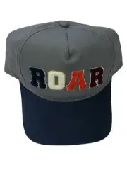 Boys Gray Roar Dinosaur Snap Back Baseball Cap Ball Hat