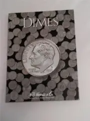 H.E. Harris Dime Folder Coin Storage Album Display Mercury Roosevelt Holder