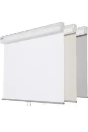 Free-Stop Cordless 100% Blackout Roller Window Shades for Home White 47"x72"