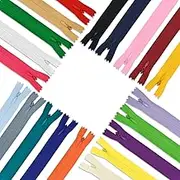 40Pcs 22inch Nylon Invisible Zippers, Sewing Bulk Zippers Supplies in 20 Colors for Tailor Sewing Crafts, Dresses, Skirts, Pants and DIY Crafter's Special (55cm/21.6inch)