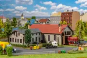 Faller 222106 - N Zweiständiger Engine Shed With Workshop - New