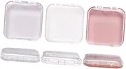 WOONEKY 6pcs Armor Storage Box Nail Art Decoration Organiser Nail Jewellery Case Press on Nail Packaging Nail Display Press on Nail Container Abs Display Box Multifunction