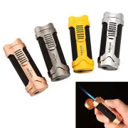 Lubinski Refillable Cigar Lighter 1 Jet Torch Flame Butane Holder Punch Gift Box