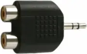 2 x 3.5mm Plug To 2x RCA Sockets