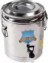 Baxnore 10 L Insulated Soup Bucket, Stainless Steel Rice Bucket Pot, Insulated Porridge Bucket, Large Capacity Insulated Beverage Dispenser for Restaurant