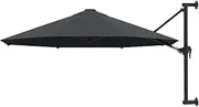 Wall-Mounted Garden Parasol with Metal Pole Umbrella Sunshade Shelter vidaXL