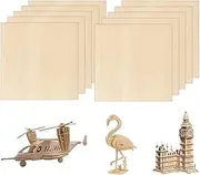 GTCWINCN Rectangle Unfinished Unpainted Basswood Wooden Sheets for Craft DIY Hand-Made Project Mini House Building Architectural Model Pack of 10 (150 * 150 * 1.5)