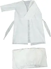 [ESOMAVRIX] Disposable Bath Skirt White Bath Towels Body Towel Comfortable Bath Clothing Shower Spa Robe Unisex/27