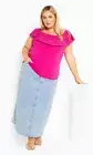 Avenue By City Chic Ladies Lexi MM Off Shoulder Top size 16 Colour Fuchsia