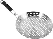 HANABASS Round Hollow Bbq Pan Non Stick Grill Tray for Outdoor Cooking High Temperature Resistant Versatile Vegetable Draining and Grilling Portable Bbq Plate
