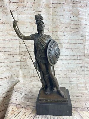 Bronze Sculpture Signed Dalou Roman Legion Soldier Statue Handcrafted Gift