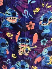 Lilo & Stitch Throw Blanket 40x50 Tropical Guitar Blanket, NEW Soft Plush