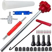 Valve Stem Remover Tool | Remover Tool Tire Valve Installer Tool,Quick Change Car Accessories T-Hook Repair Tool for Car & Motorcycle