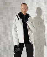 跩狗嚴選 極度乾燥 SUPERDRY MOTION 15K高係數防水透氣 雪衣 外套 滑雪 防寒 風衣 全白 科技保溫棉 鋪棉夾克