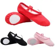 Baby Girl Canvas Cotton Ballet Pointe Dance Shoes Gymnastics Slippers Yoga Flats