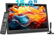 KCR 15.6-Inch Handhels TV,DVB-T2 Tuner,Built in battery,Power adapter and 12Volt car charger,AV Input,HDMI Input,USB Slot,Remote Control,Freeview TV