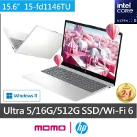 在飛比找momo購物網優惠-【HP 惠普】15.6吋 Intel Core Ultra 