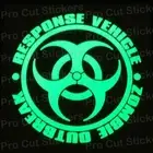 Zombie Outbreak Response Vehicle Glow in the Dark Luminescent Stickers Decals