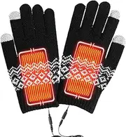 [Generic] USB Heated Gloves | Hand Warmers Gloves | Touchscreen Gloves | USB Heated Finger Gloves | Knitted Warming Gloves | Thermal Gloves | Laptop Gloves Hand Warmers for Winters