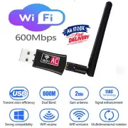 Wireless Internet Signal Booster Wifi Range Extender USB Adapter Antenna 600Mbps