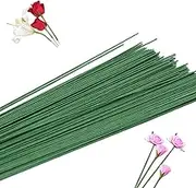 200 Pcs 22 Gauge Floral Wire, 16 Inch Dark Green, for Artificial Flower Arrangements, Crafts, Bouquet Wrapping, Wreath Making Supplies
