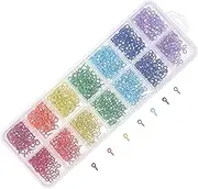 MUCKLILY 8/10mm Colorful Screw Eye Pin Set Small Metal Eye Screw Hooks for DIY Jewelry Making Necklace Chain Jewelry Accessories