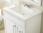 Glacier Bay 31 in. W x 22 in. White Rectangular Single Sink Vanity