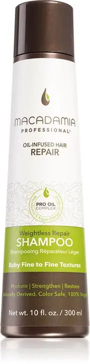 [Macadamia] Lightweight hydrating shampoo for all hair types (Weightless Repair Shampoo) - Volume: 300 ml