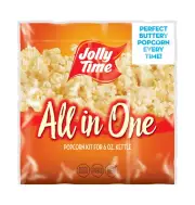 All in One Popcorn Kit, Portion Packets with Kernels, Oil and Salt for Movie The