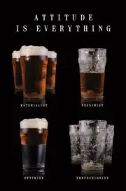Attitude is Everything - Beer POSTER 60x90cm NEW * Optimist Perfectionist