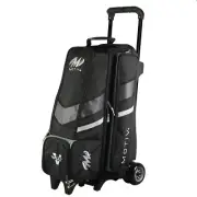 Motiv Vault Black/Silver Inline 4 Ball Roller Bowling Bag