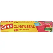 Glad 20 200 ft. Roll ClingWrap Plastic Wrap - Clear New