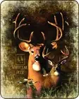 BUCK WHITETAIL QUEEN WHITE TAIL DEER HEAVY WEIGHT WARM BED BLANKET 79"x96"
