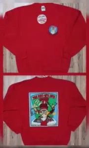 Vtg Looney Tunes Taz Christmas 1995 Sweatshirt Men’s Sz Large New Deadstock
