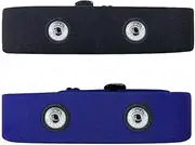 Heart Rate Monitor Replacement Strap, Heart Rate Monitor Chest Strap,Compatible with Garmin HRM pro, For Wahoo Tickr Polar H7 Garmin HRM Coospo, Black Blue, Large