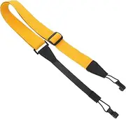 Didiseaon 1pc Ukulele Strap Non Ukulele No Drill Clip Ukulele Accessories Beginners Sling Woven Ukulele Lanyards Ukulele Adult Carrier Key Straps Shoulder Adults Cotton Yellow