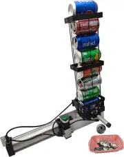 Auto Aluminum Can Crusher, Heavy Duty Pneumatic Cylinder Soda Beer Can Crusher,
