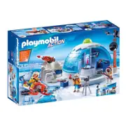 正版 摩比人 Playmobil 極地探險 總部 滑雪 雪屋 雪上 摩托車 9055