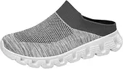 [JEUROT] Womens Walking Shoes Breathable Mesh Mules Sneakers Open Back Slip On Shoes Comfort Clogs Slippers Closed Toe Slides