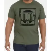 Volcom Jaunty Short Sleeve Mens Tshirt, Size Large, Olive Green