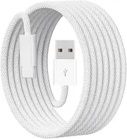 USB-C Woven Charge Cable for iPhone 16/15 Pro Max Plus Carplay Charger Cord USB A to USB C Charging Cable for Apple Car Carplay for Apple iPhone 16/15 AI Phone USB C Braided Wire Replacement 6Ft