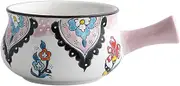 Soup Bowls with Handles Noodle Ramen Curry Bowl,Ceramic Bowl,26oz Large Onion Soup Bowl,Oven Bowl,Microwave & Dishwasher Safe.-C(Color:B)