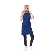 Light Cotton canvas Bib Apron Navy Archie