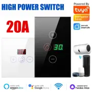 Tuya 20A WiFi Boiler Switch Power Monitor EU/US Smart Water Heater Panle