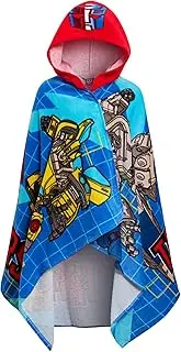 Transformers Boys Hooded Towel Kids Poncho 100% Cotton Beachtowel Bumblebee Bath Towel Dres Up Swimming Wrap