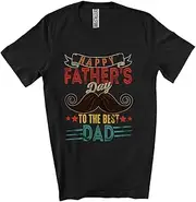 [Generic] Happy Father's Day to The Best Dad; Wonderful Father's Day Vintage Mustache; Family Group Unisex T-Shirt