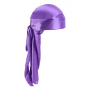 Purple Durag Silky Feel Doo Head Wrap Bandana Soft Cap Unisex Mens Womens Wrap